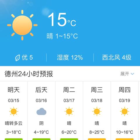 山东天气最新预报（山东最近15天的天气情况）