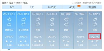 常州天气预报（常州天气预报60天准确）