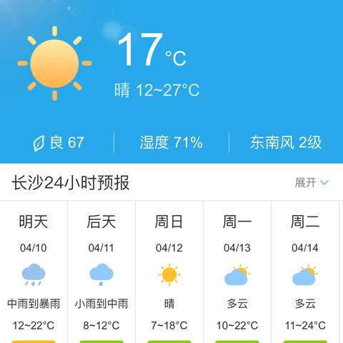 湖南长沙天气预报（湖南长沙天气预报30天准确 一个月）